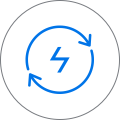 Піктограма заряджання синього кольору